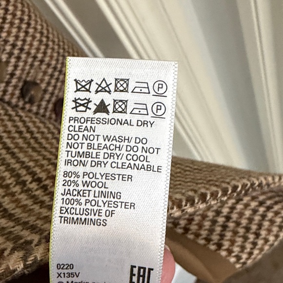 Women’s classic brown checked blazer - Picture 4 of 8